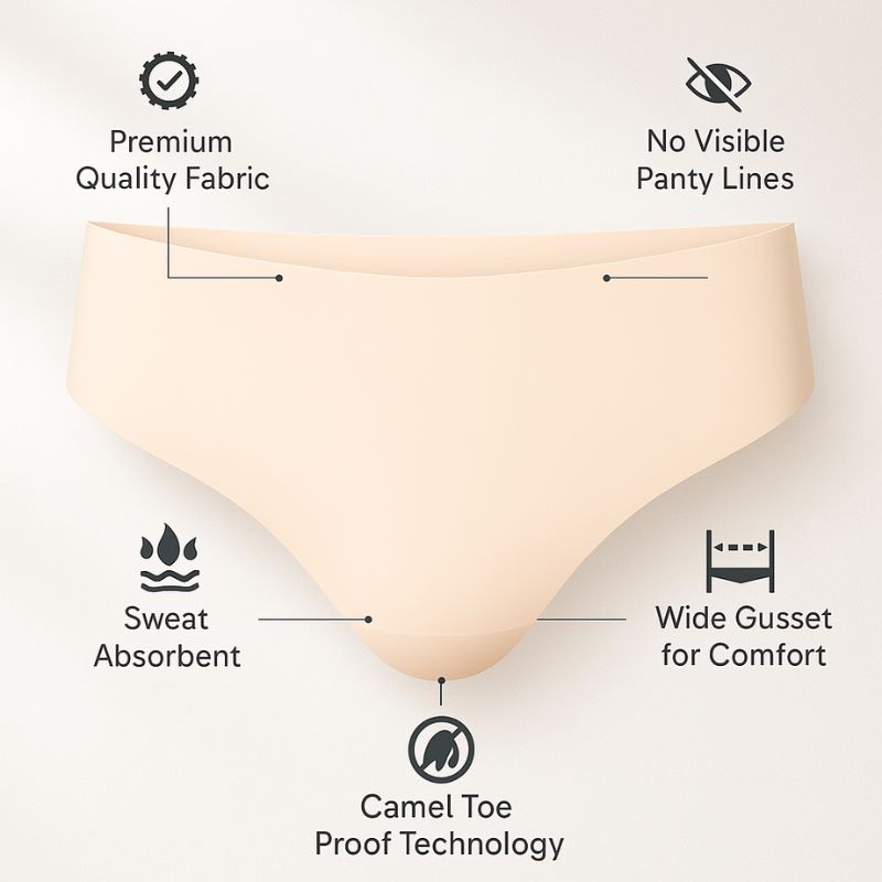 Seamless Camel Toe Thong